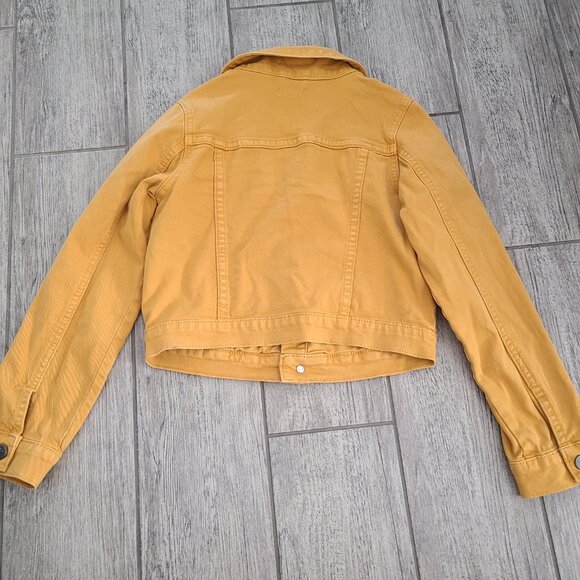 Kidpik Girls Mustard Yellow Denim Jacket Size M (10) - Picture 11 of 12